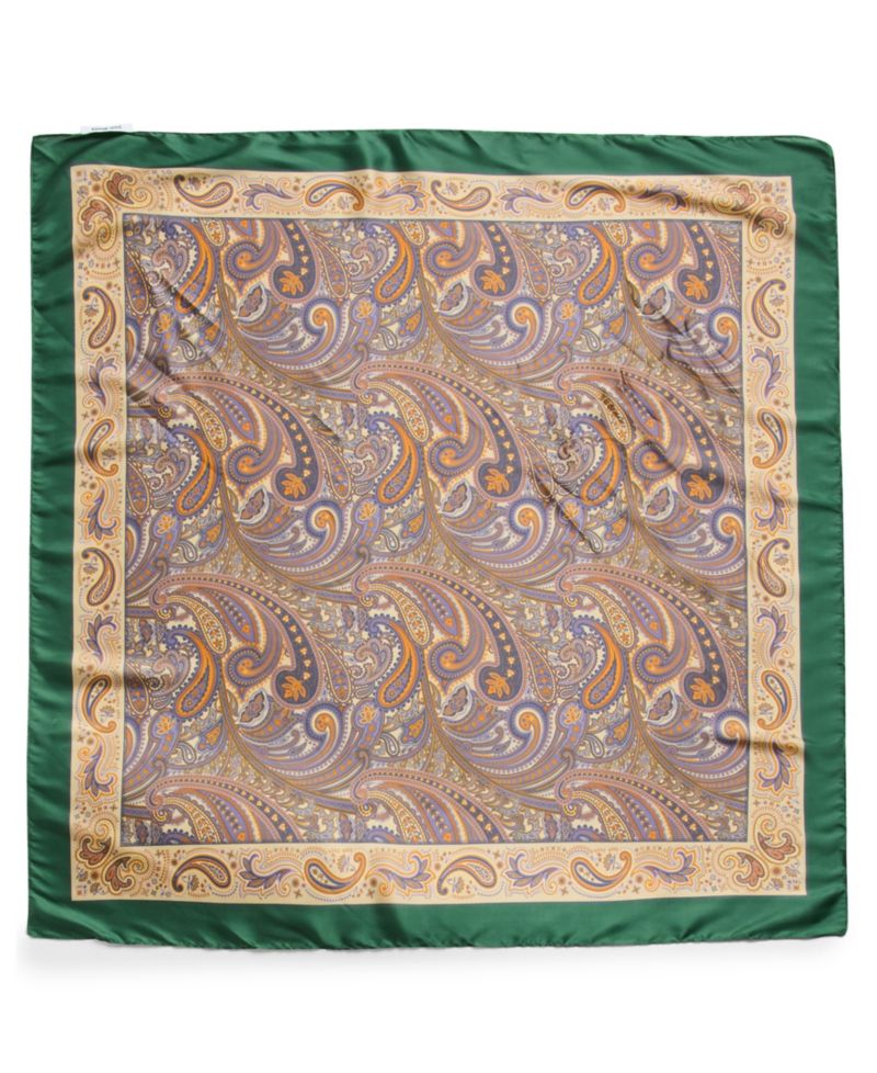 Vintage-Inspired Paisley Printed Square Scarf