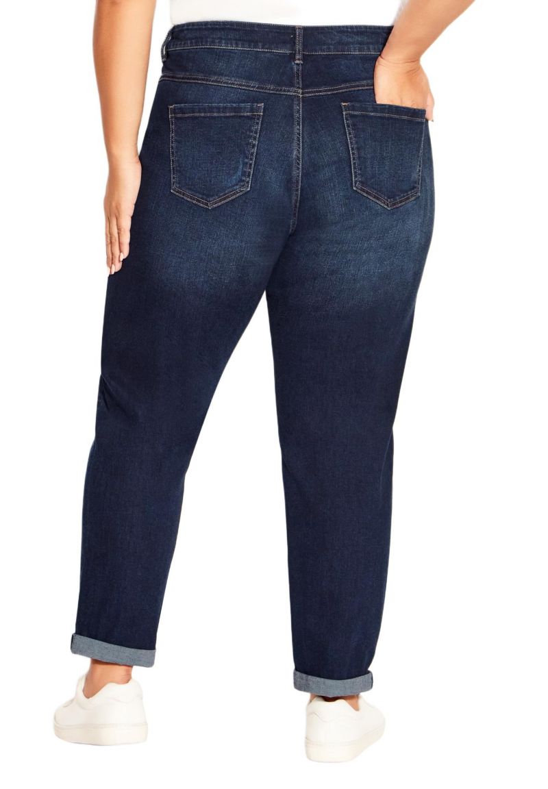 Women's Plus Size Tall Girlfriend Rip Jean