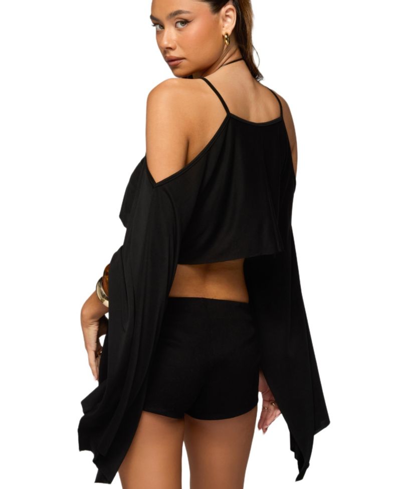 Women's Ivanna Cutout Cape Cropped Top