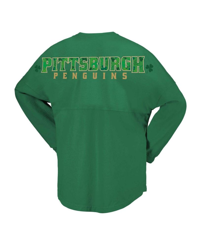 Women's Kelly Green Pittsburgh Penguins St. Patrick's Day Spirit Jersey T-Shirt
