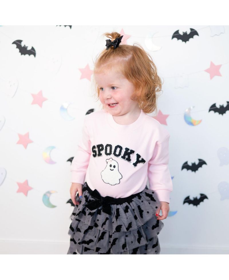 Toddler Girls' 2T-5T Spooky Patch Halloween Tagless Bubble Romper