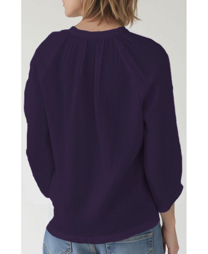 Women's Ocean+Main Fuchsia Gauze Top