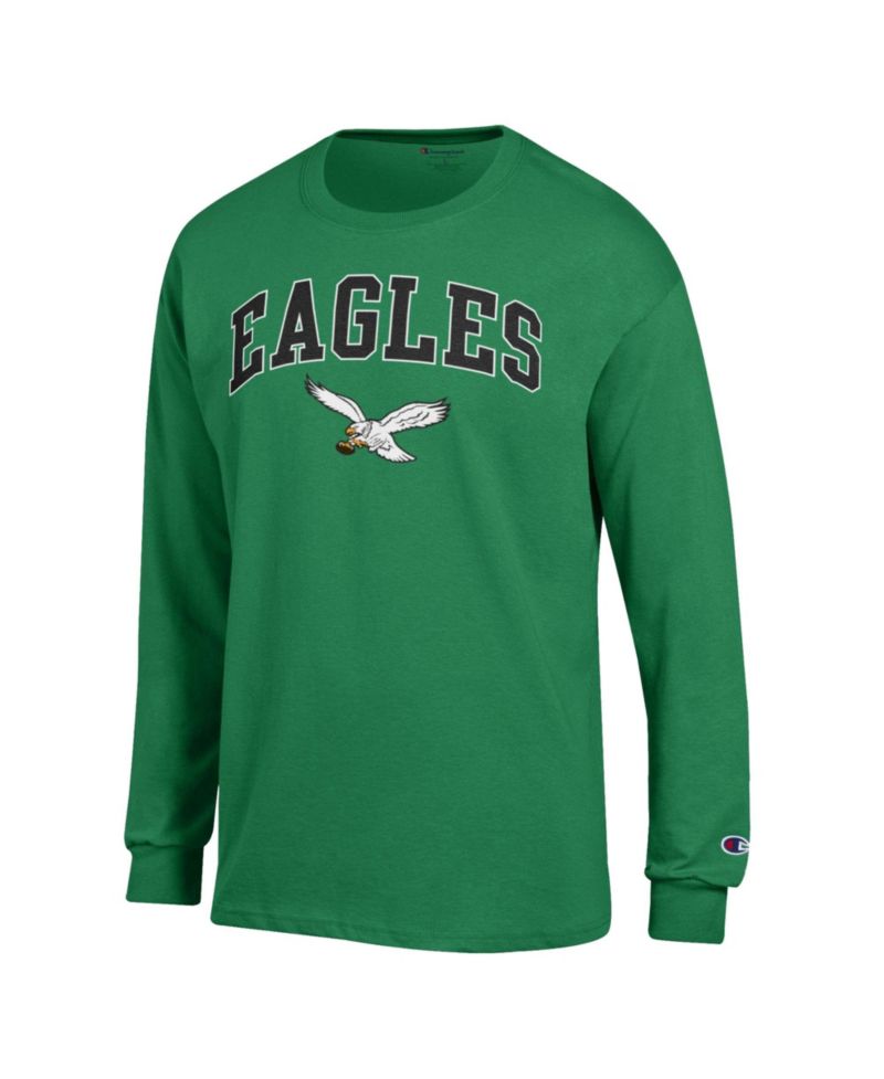 Men's Kelly Green Philadelphia Eagles Arch Over Logo Long Sleeve T-Shirt