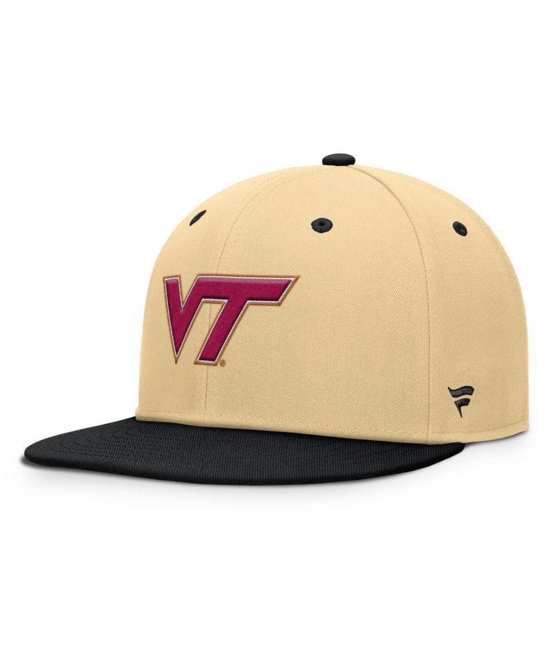 Men's Gold/Black Virginia Tech Hokies Balance Fitted Hat