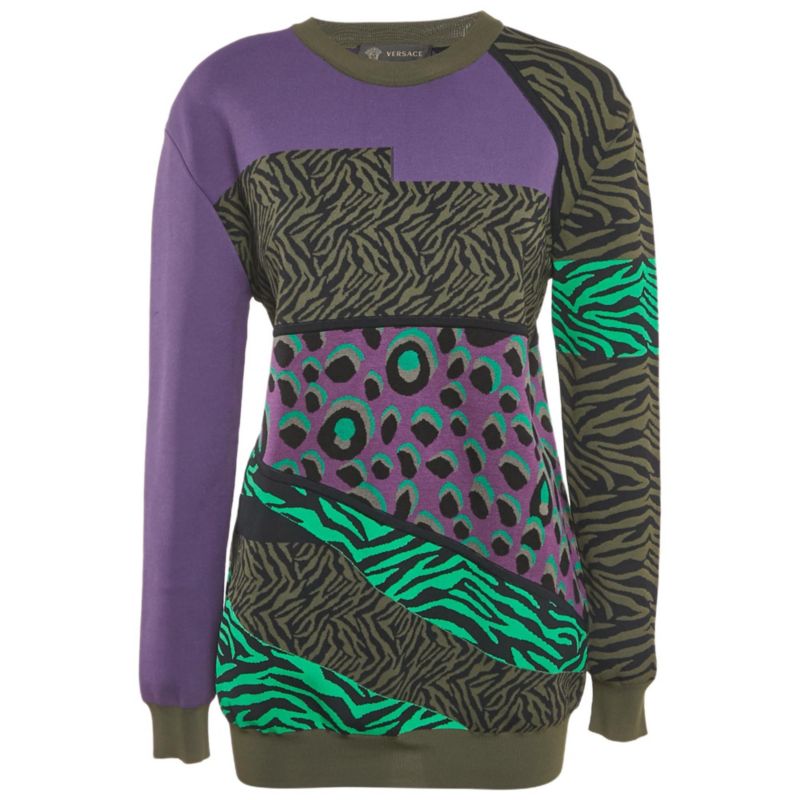Women's Multicolor Animal Print Jersey Sweatshirt