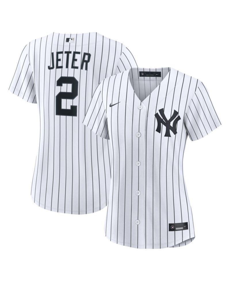 Women's New York Yankees Derek Jeter Home Retired Replica Jersey