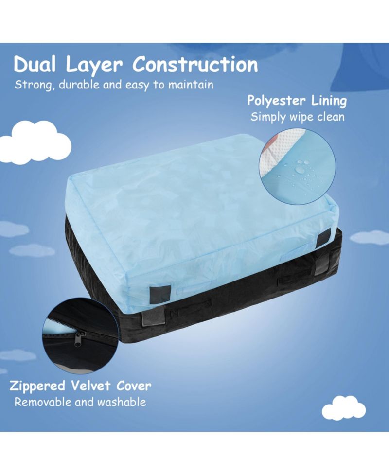 47" x 35.5" Crash Pad Sensory Mat with Foam Blocks and Washable