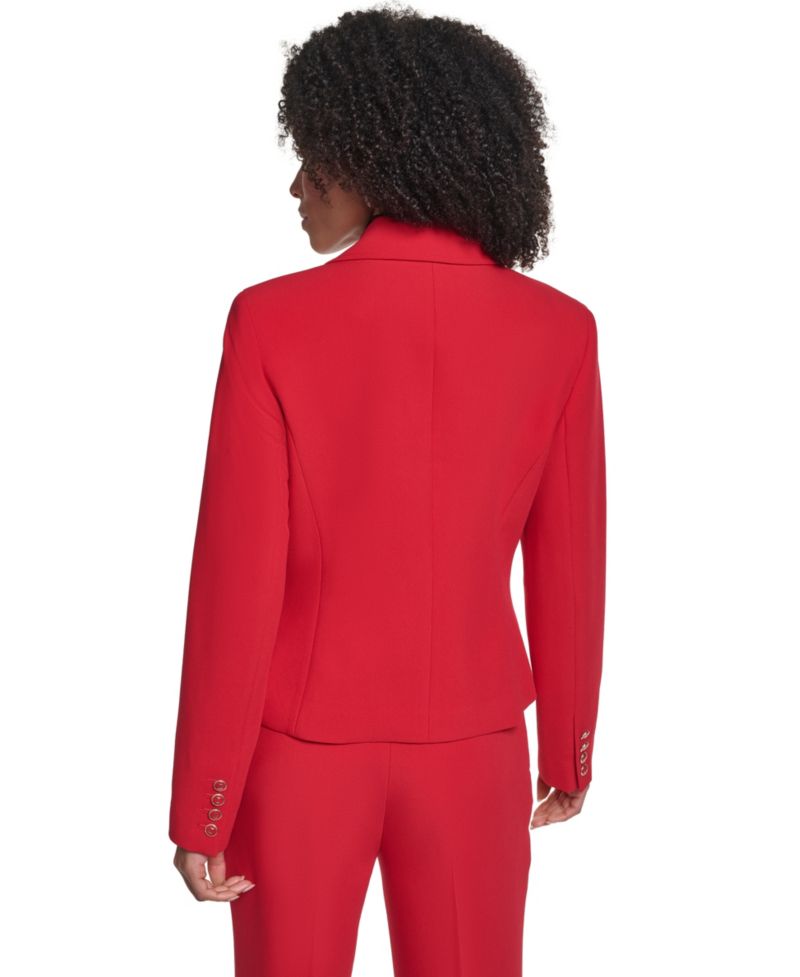 Women's KL186 Cropped Shoulder-Padded Blazer