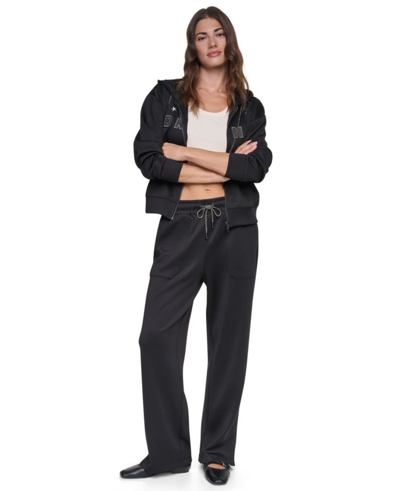 Women's Pins & Patches Wide-Leg Knit Drawstring Pants