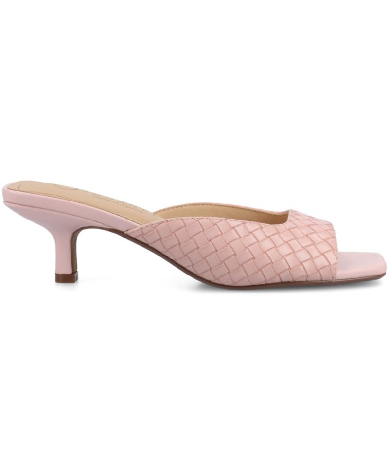 Women's Larna Square Toe Slip On Kitten Heels