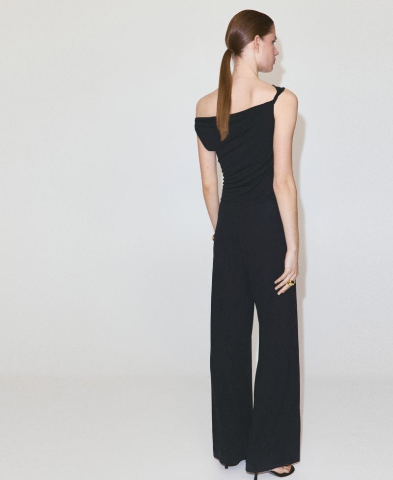 Women's Draped Asymmetrical Jumpsuit
