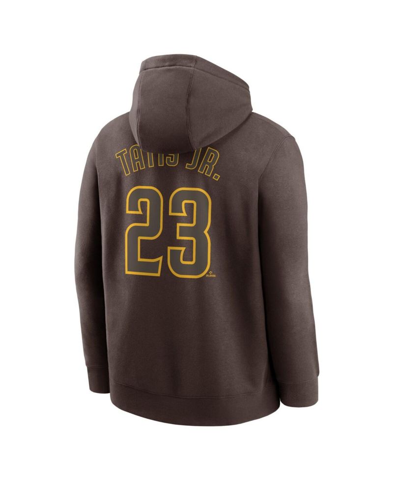 Men's Fernando Tatis Jr. Brown San Diego Padres Player Name & Number Club Fleece Pullover Hoodie