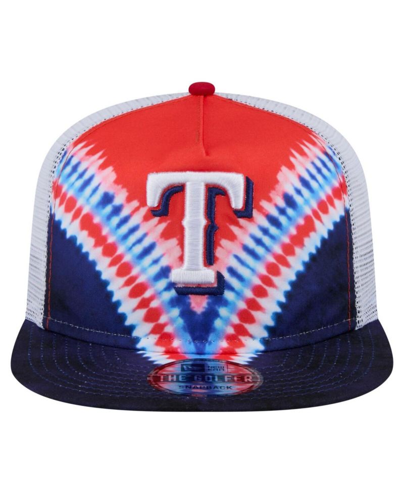 Men's Texas Rangers Tie-Dye Golfer Trucker Adjustable Hat