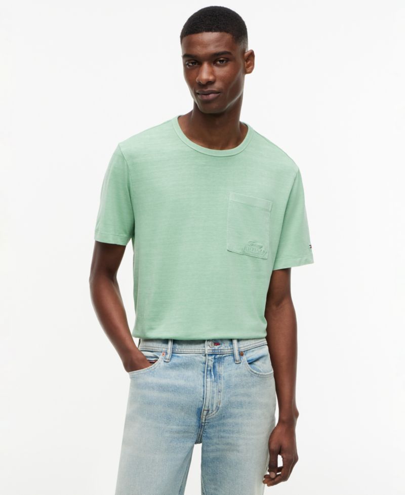 Men's Regular-Fit Smooth Touch Garment Dye Pocket T-Shirt