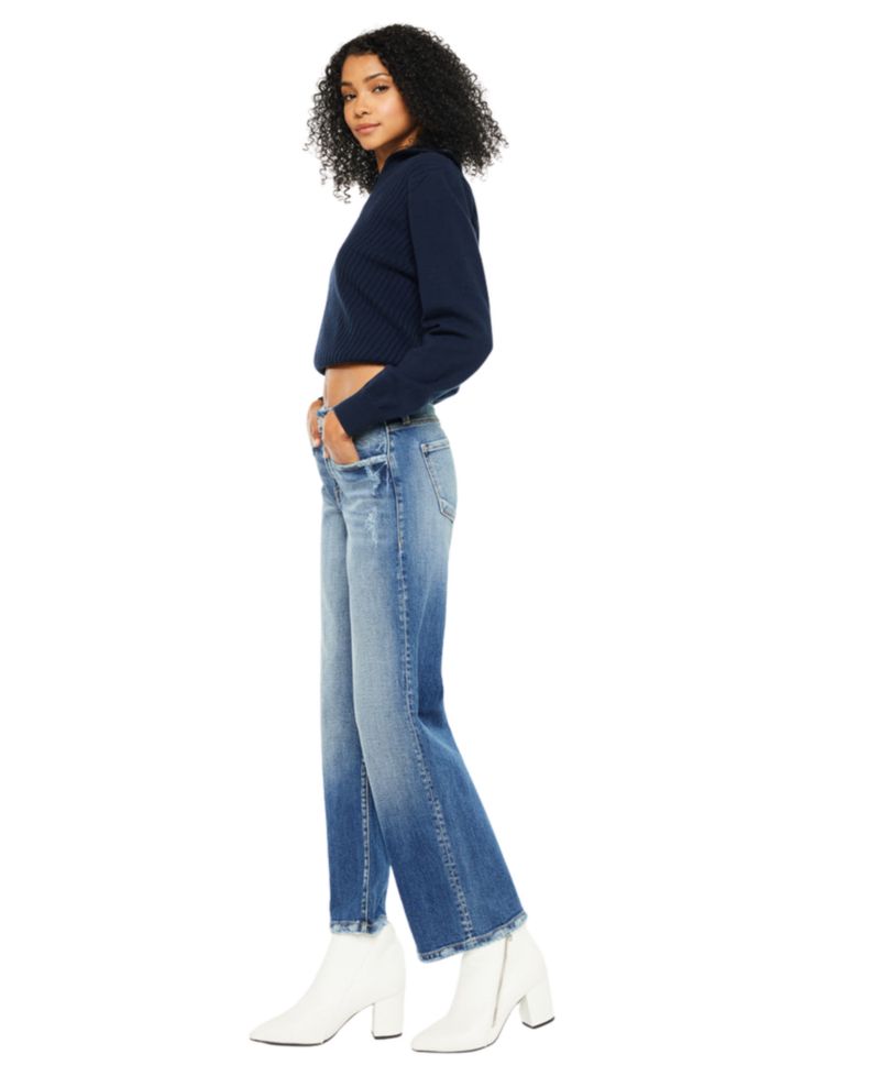 Women's Angela High-Rise Slim Wide-Leg Jeans