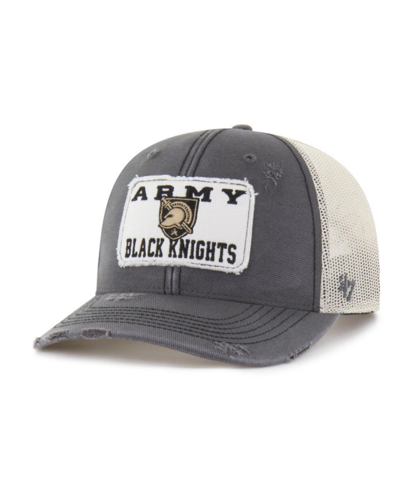 Men's and Women's '47 Charcoal Army Black Knights Egremont Well-Worn Adjustable Trucker Hat