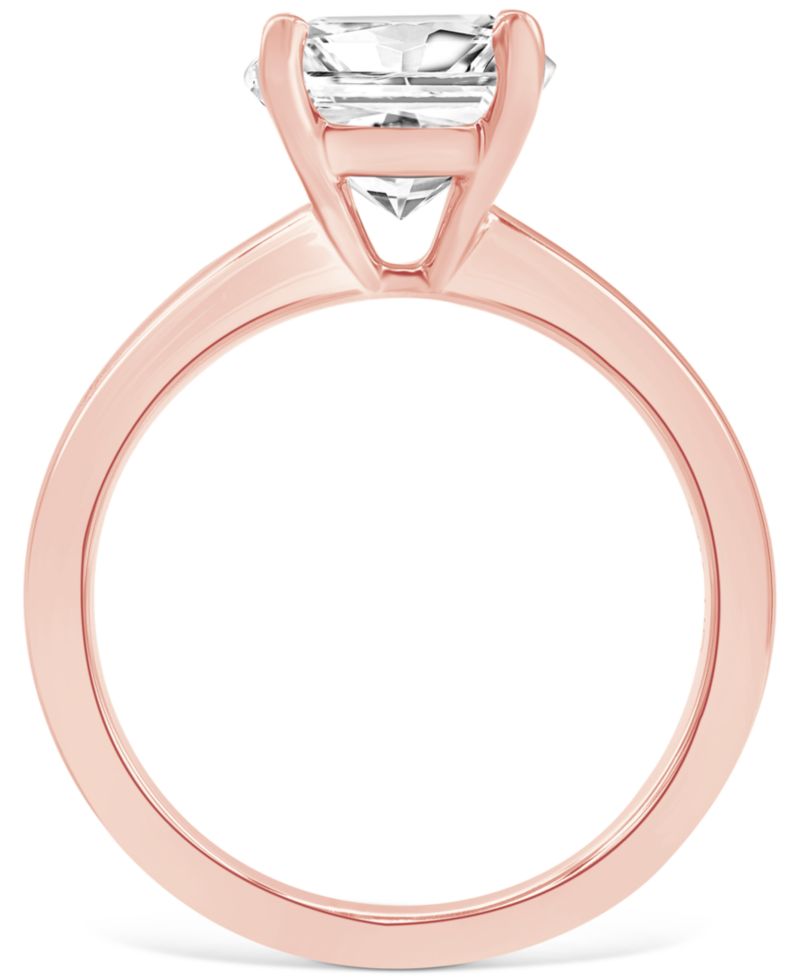 Certified Lab Grown Diamond Princess-Cut Solitaire Engagement Ring (4 ct. t.w.) in 14k Gold