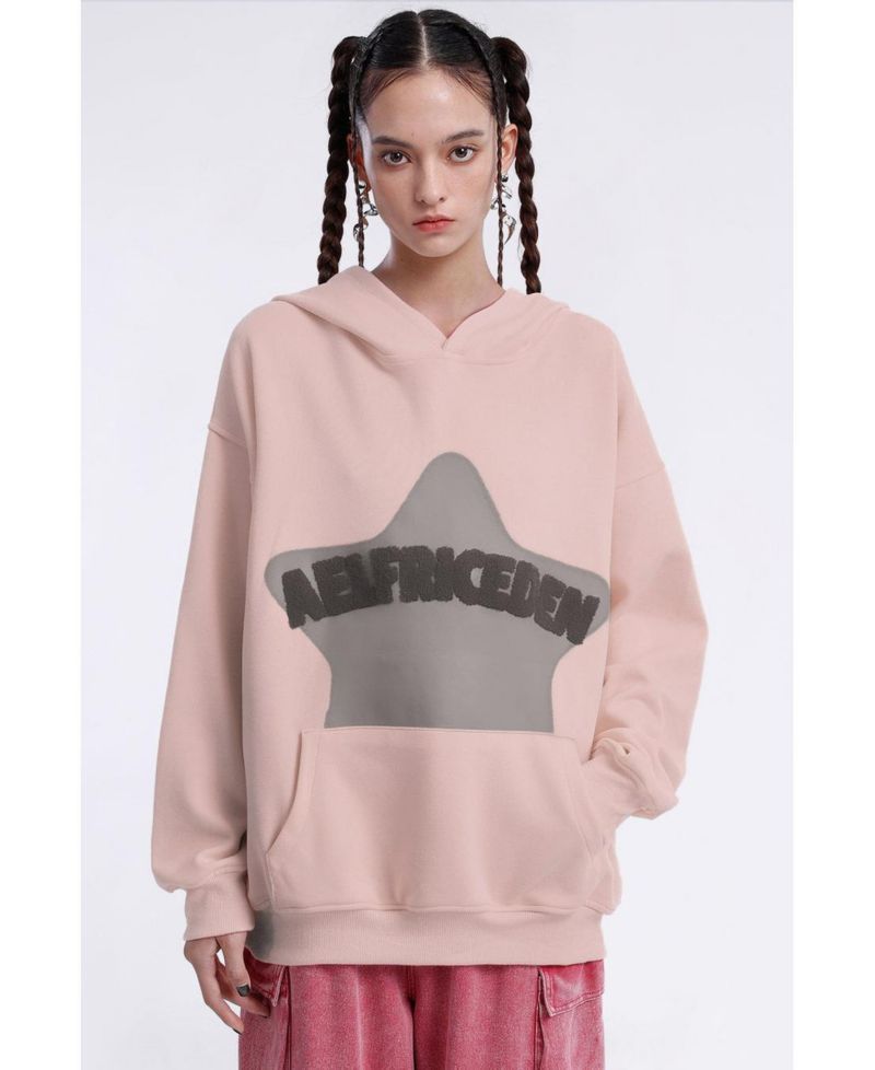 Women's Vintage Embroidery Eden Star Pullover Hoodie