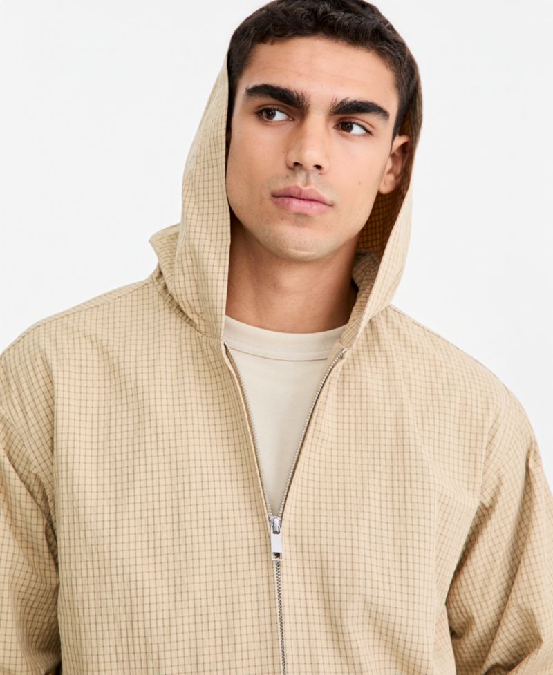Men's Checker Ripstop Hooded Jacket