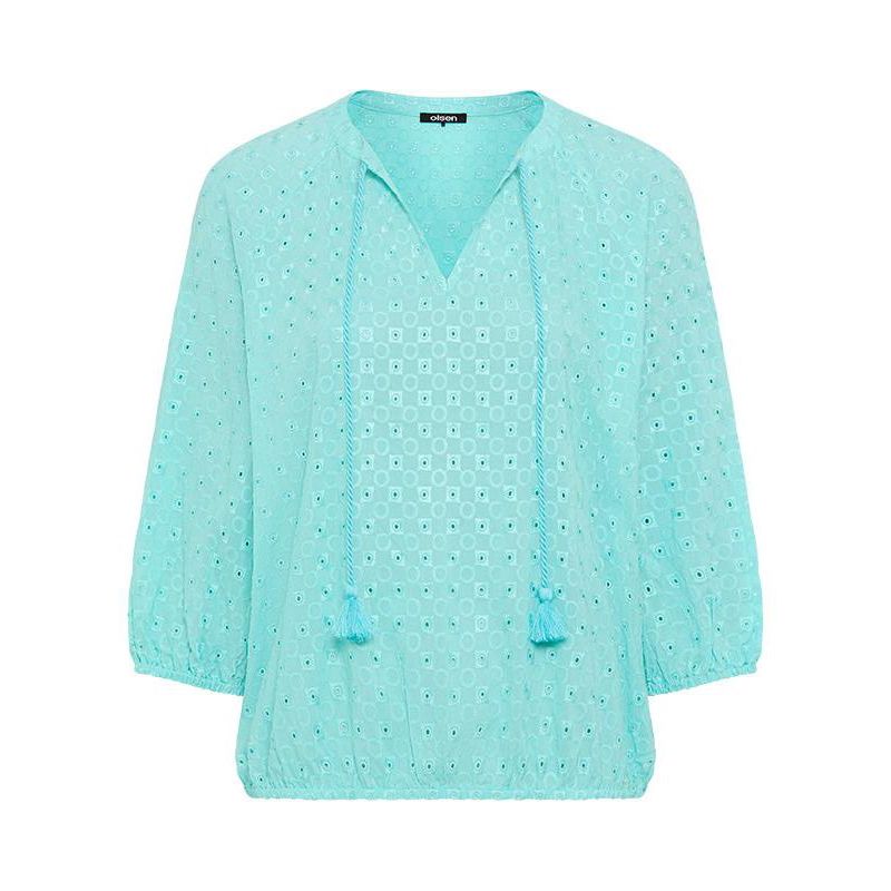 Women's Eyelet Embroidered Tunic Blouse