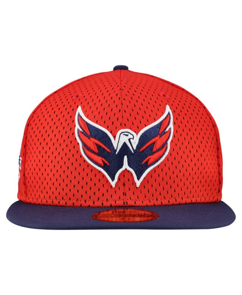 Men's Red/Navy Washington Capitals Mesh Crown Two-Tone 59FIFTY Fitted Hat