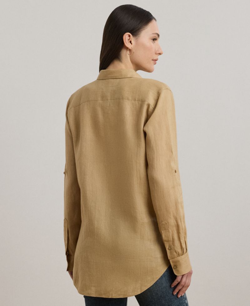 Petite 100% Linen Relaxed-Fit Shirt