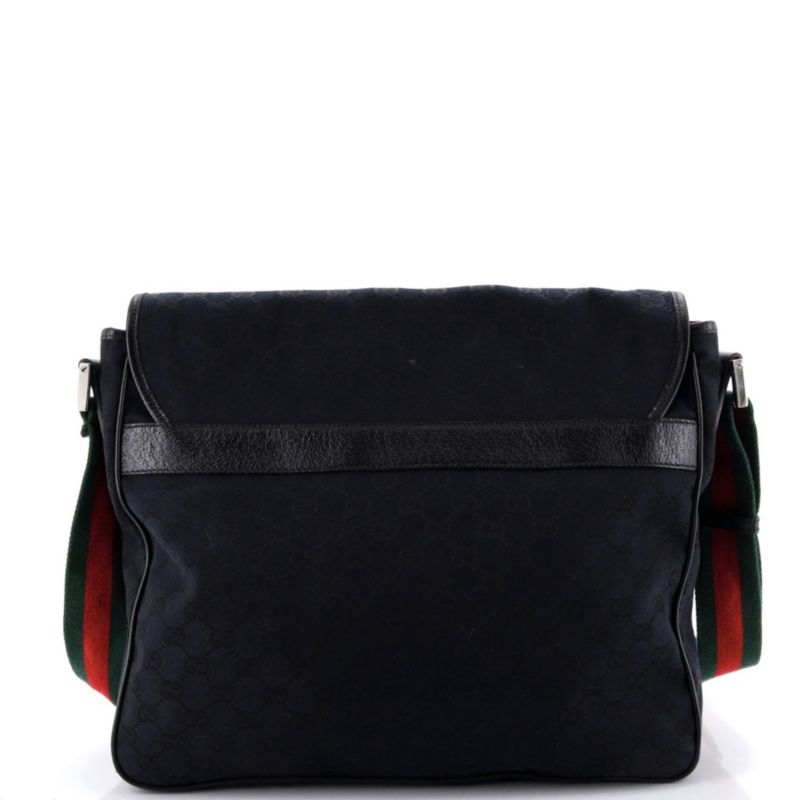 Medium Web Strap Flap Messenger GG Canvas