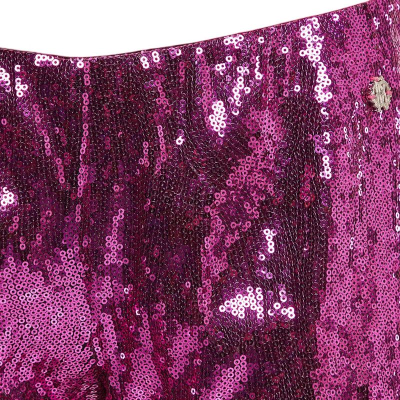 Women's Pink Sequin Shorts