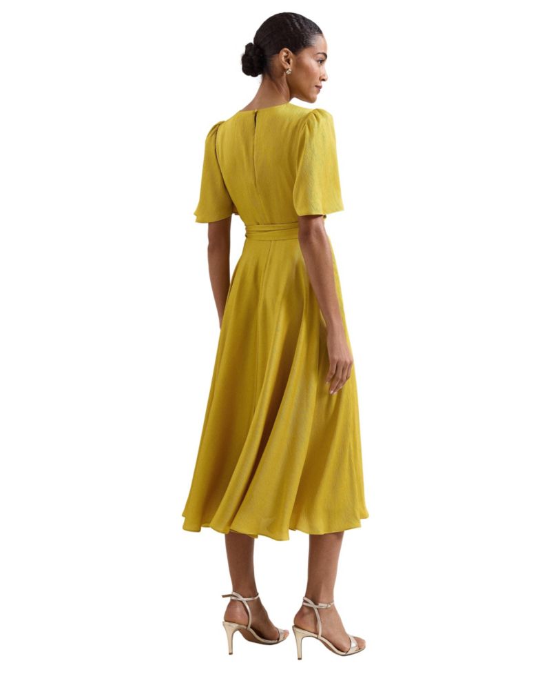 Women's Abbie Wrap V-Neck Midi Dress