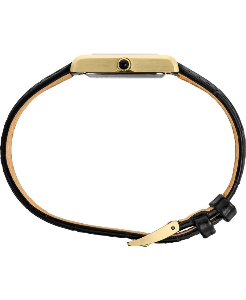 Women's Gold Leather Strap Watch, 19.6mm