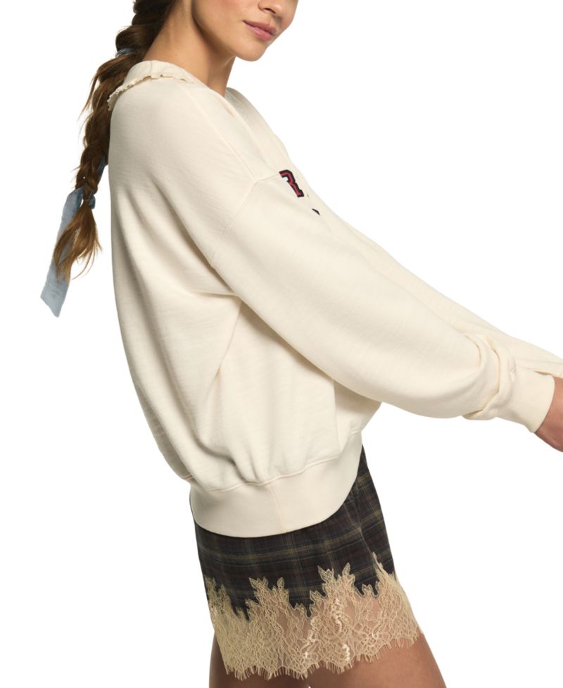 Women's Peter Pan Collar Graphic Crew Sweatshirt