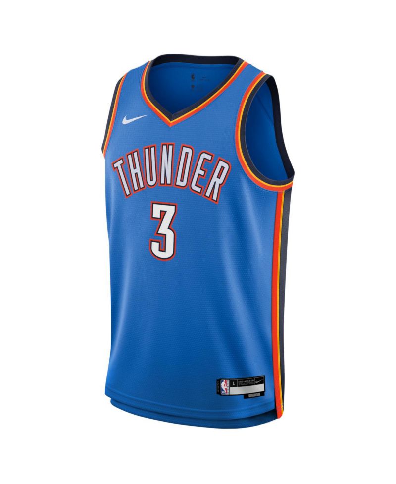 Big Boys and Girls Jared McCain Blue Oklahoma City Thunder Swingman Jersey - Icon Edition