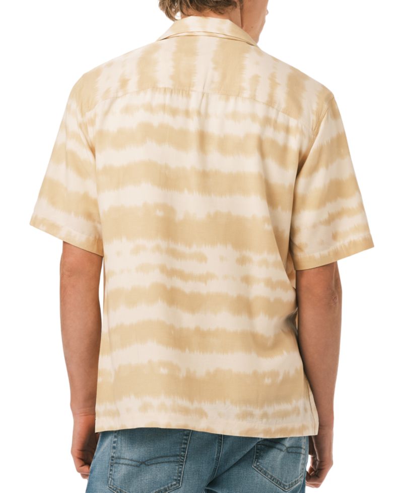 Men's Tie-Dye Stripe Camp Shirt