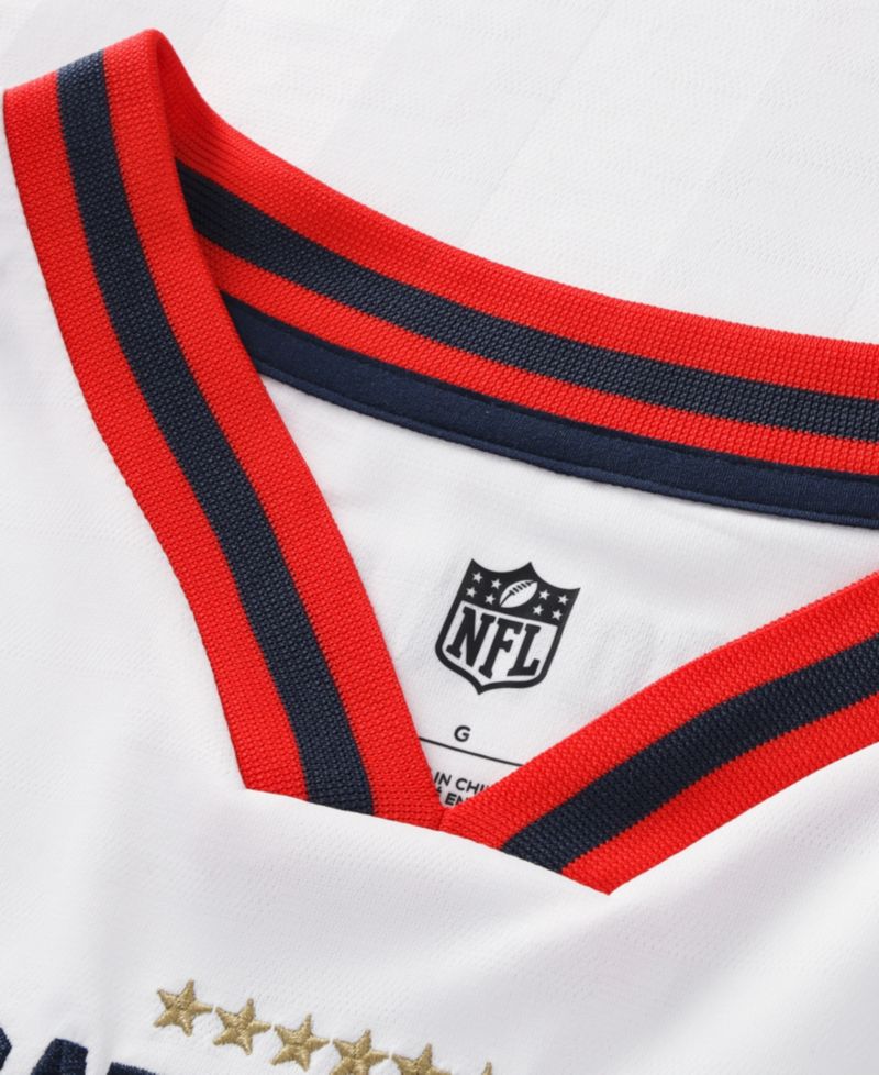 Men's White New England Patriots Football x Football V-Neck Fan Jersey