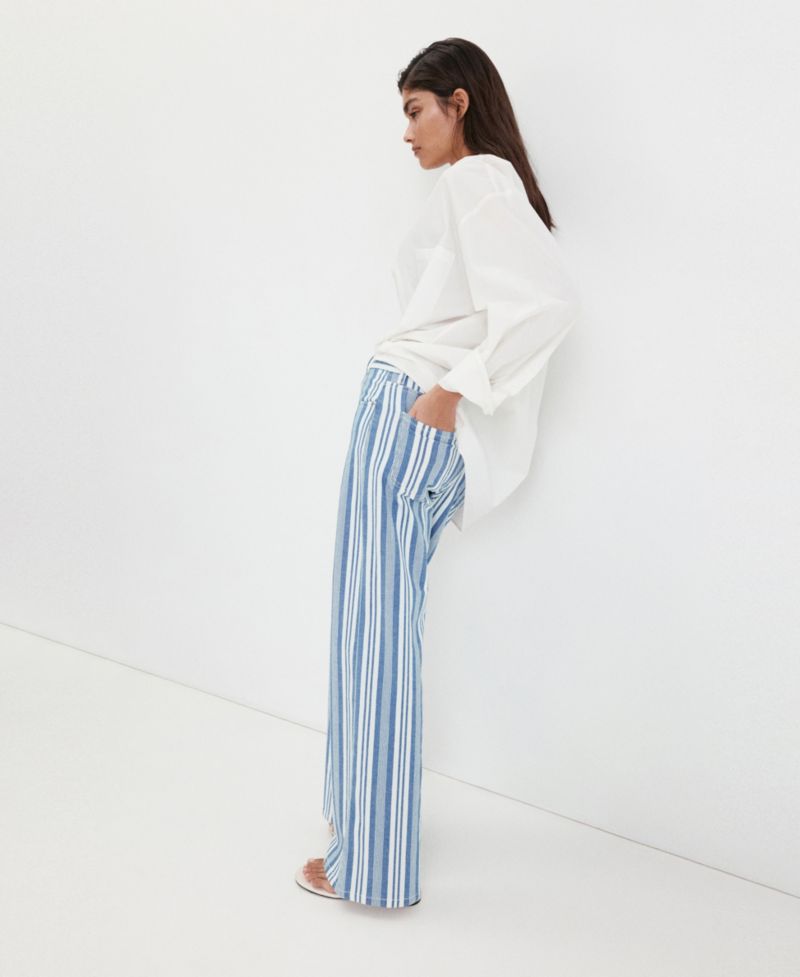 Women's Straight Striped Jeans