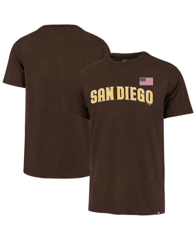 Men's Brown San Diego Padres Heritage U.S. Flag T-Shirt