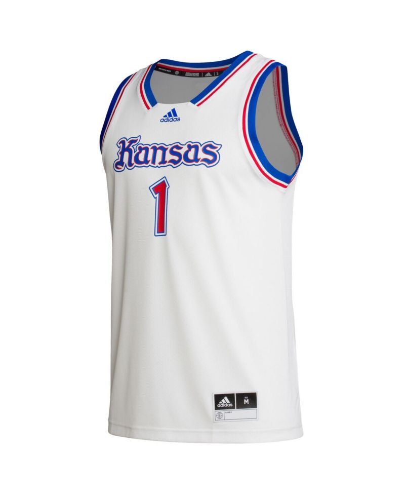 Men's 1 White Kansas Jayhawks Alternate Swingman Jersey