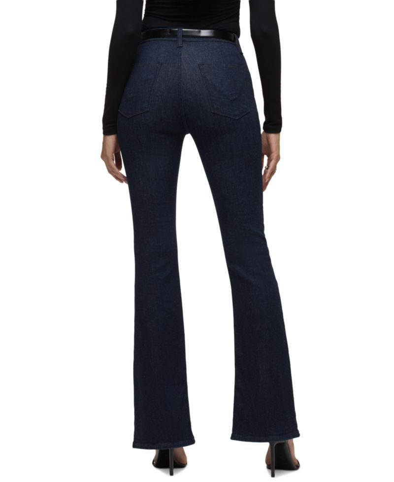 Women's Barbara High-Rise Zip-Front Bootcut Stretch Jeans