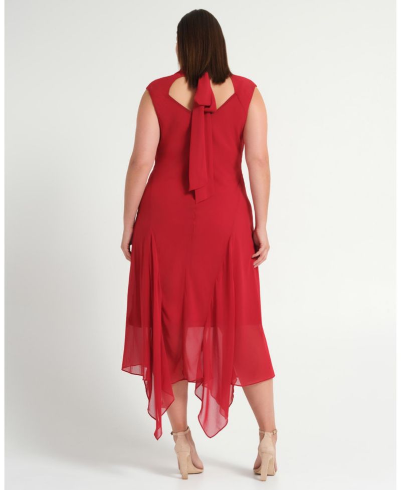 Women's Holly Halter Assymetric Sheath Midi Dress