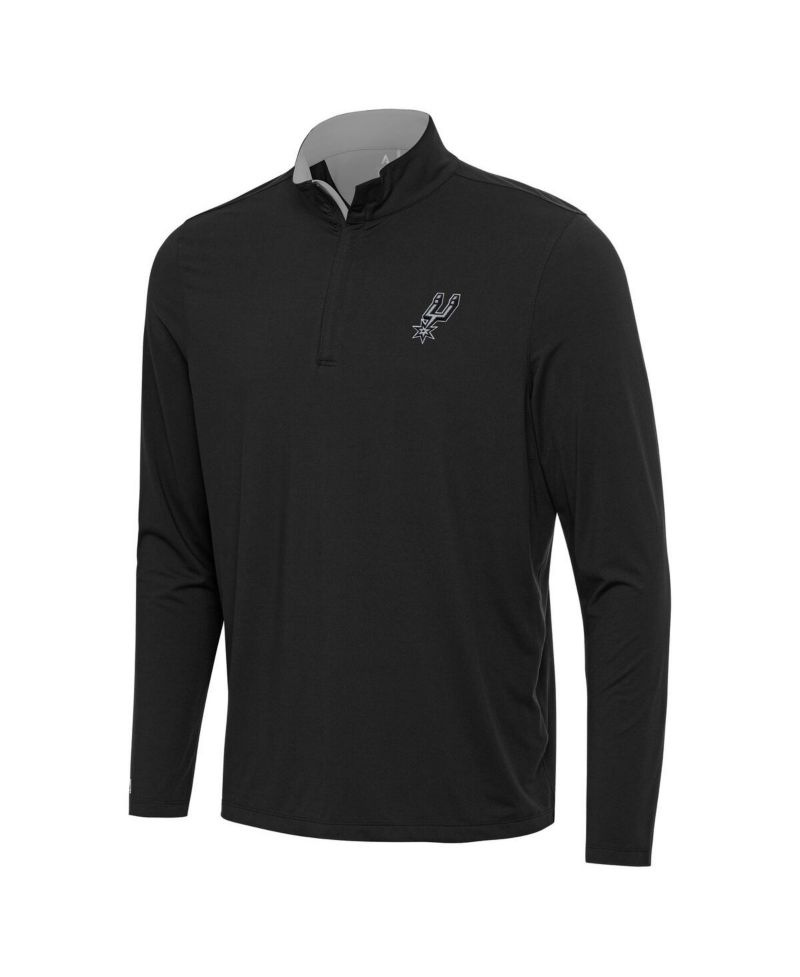 Men's Black/Gray San Antonio Spurs Content Quarter-Zip