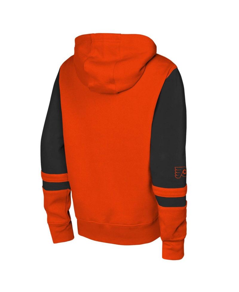Big Boys and Girls Orange Philadelphia Flyers Face Off Full-Zip Hoodie