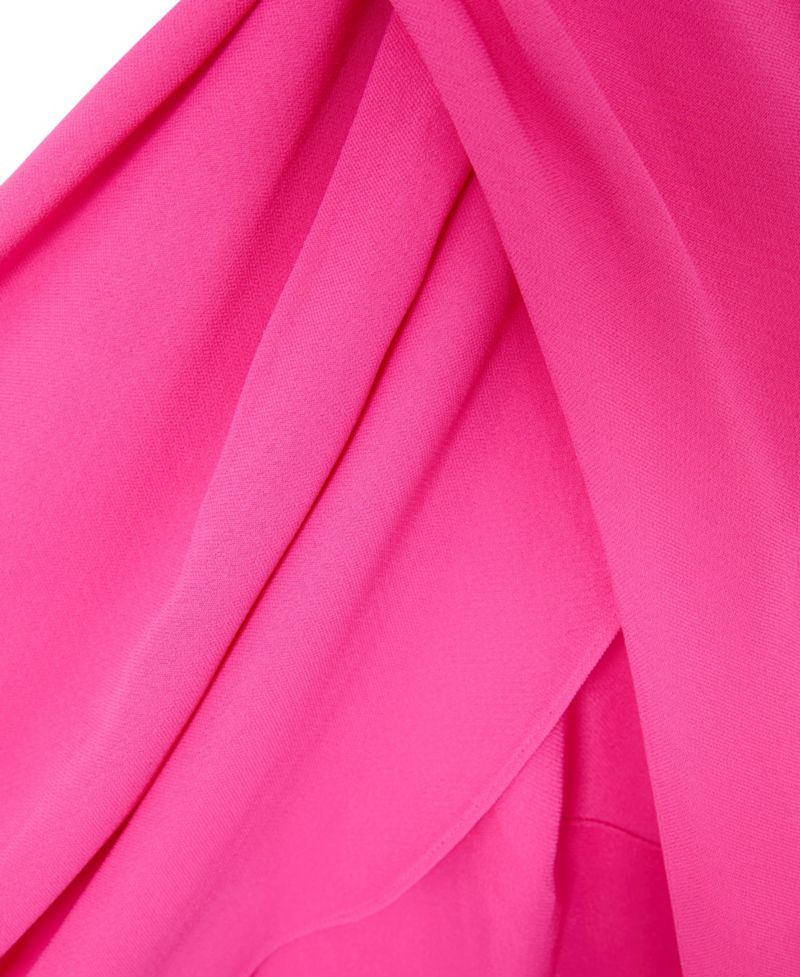 Women's One-Shoulder Drape Wide-Leg Jumpsuit