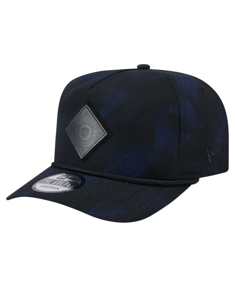 Men's Black Seattle Sounders FC Golfer Snapback Hat
