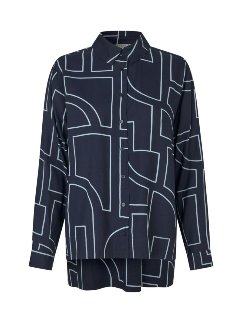 Women's Malmanja Long Sleeve Printed Long Shirt