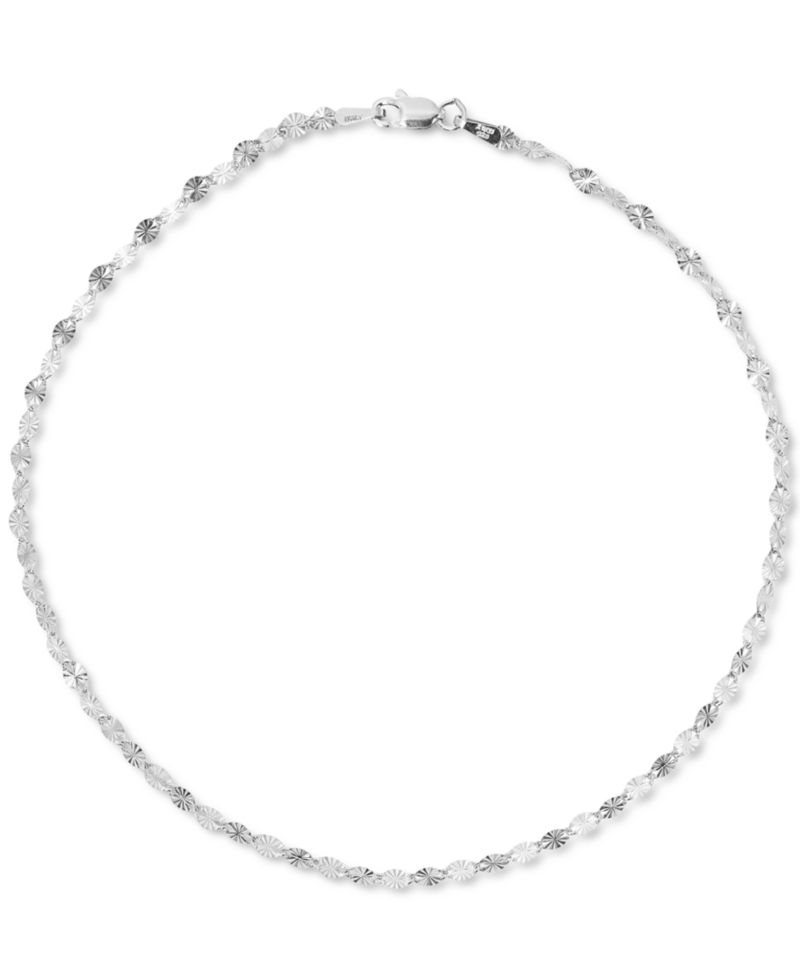 Textured Disc Ankle Bracelet