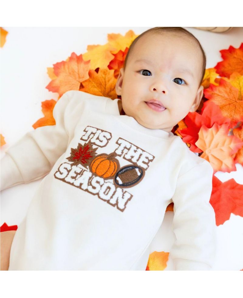 Baby Boys Tis The Season Pumpkin Patch Long Sleeve Romper