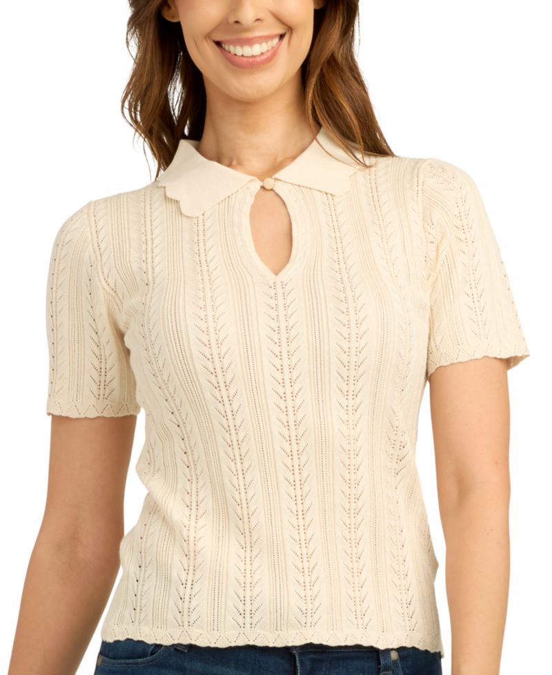 Women's Pull-On Polo Collar Sweater