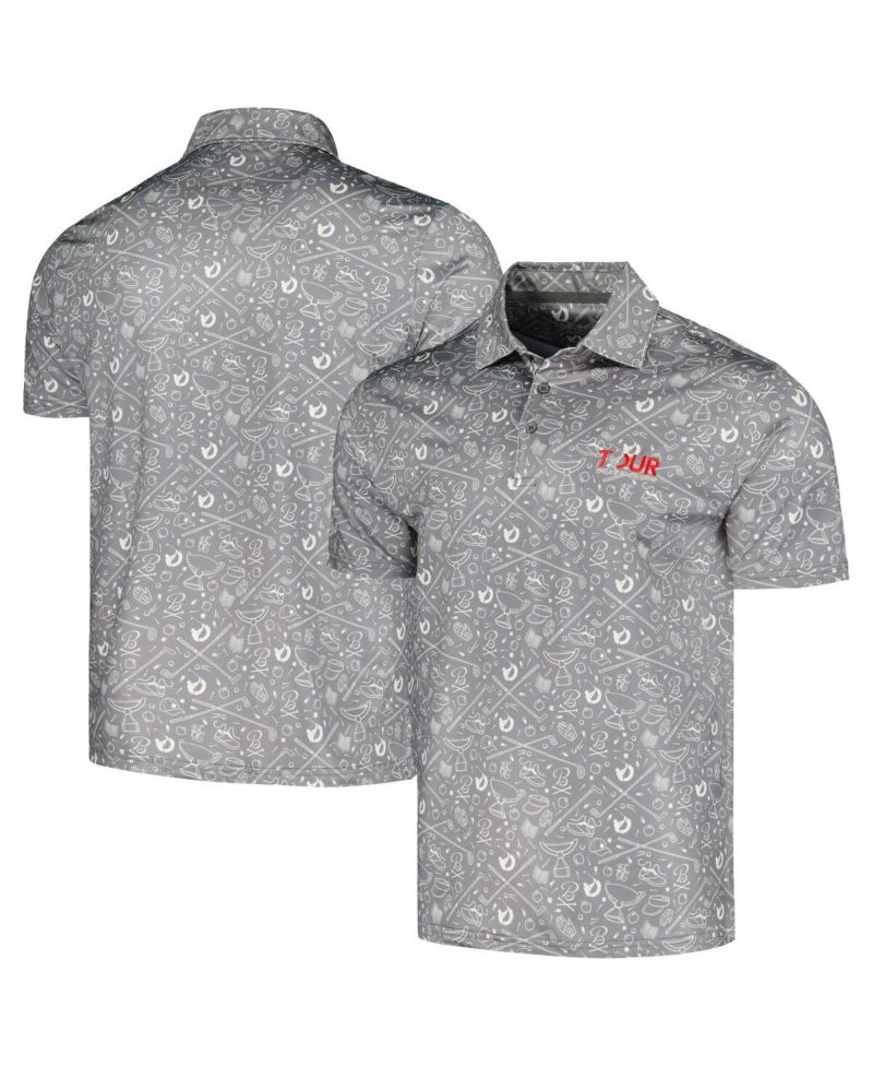 Men's Gray TOUR Championship Printed Polo Shirt