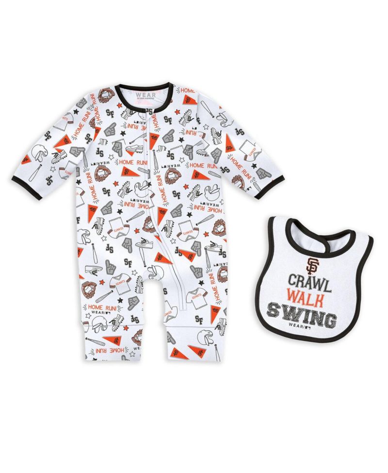 Baby Boys and Girls San Francisco Giants Sleep Play with Bib Set