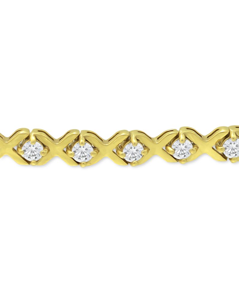 Cubic Zirconia XO Bolo Bracelet